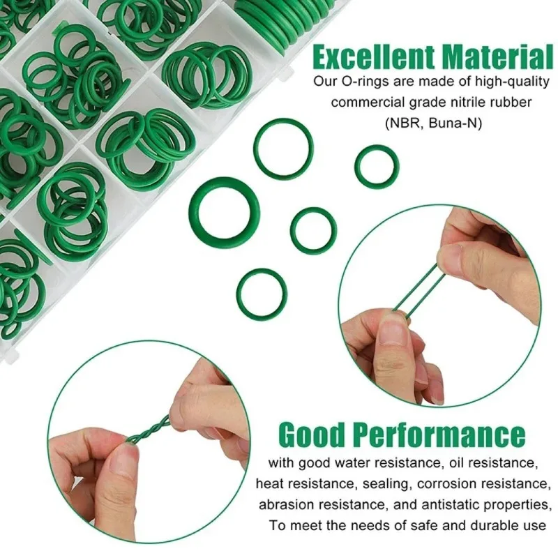 O Ring Set 265 270Pcs 18Sizes Universal Car Air Conditioning HNBR Auto Repair Tools Compressor Rubber Rings Sealant Car Accessories