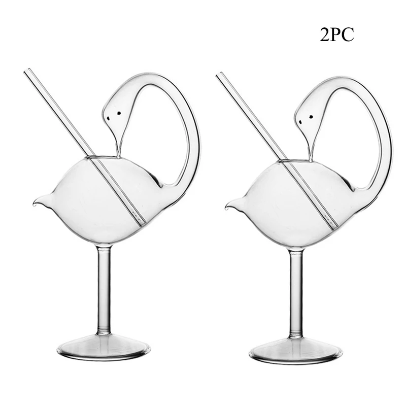 SuproBarware Cocktail Glass - 150ml Creative Bird Design Cocktail Glass Individuality Glass Goblet Set of 2- GLASS04