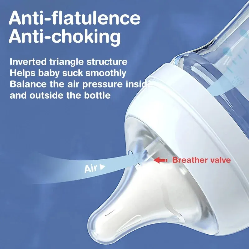 Dr.isla 2PCS Newborn Glass Bottles 90/160ML Anti-Choke Baby Bottle Anti-flatulence Milk Feeding Bottles Infant BPA Free 0-6Month