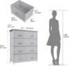8 Drawers Dresser - Fabric Storage Tower, Organizer Unit for Bedroom, Living Room & Closets - Sturdy Steel Frame 3
