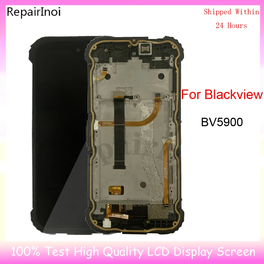 

100% Оригинальный протестированный б/у ЖК-дисплей для Blackview BV5900, ЖК-дисплей с рамкой, дигитайзер в сборе, запасные части