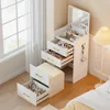 3-in-1 Vanity Desk with Flip Top Mirror, Makeup Vanity Table with Cushioned Stool for Small Space, Compact Dressing Table 1