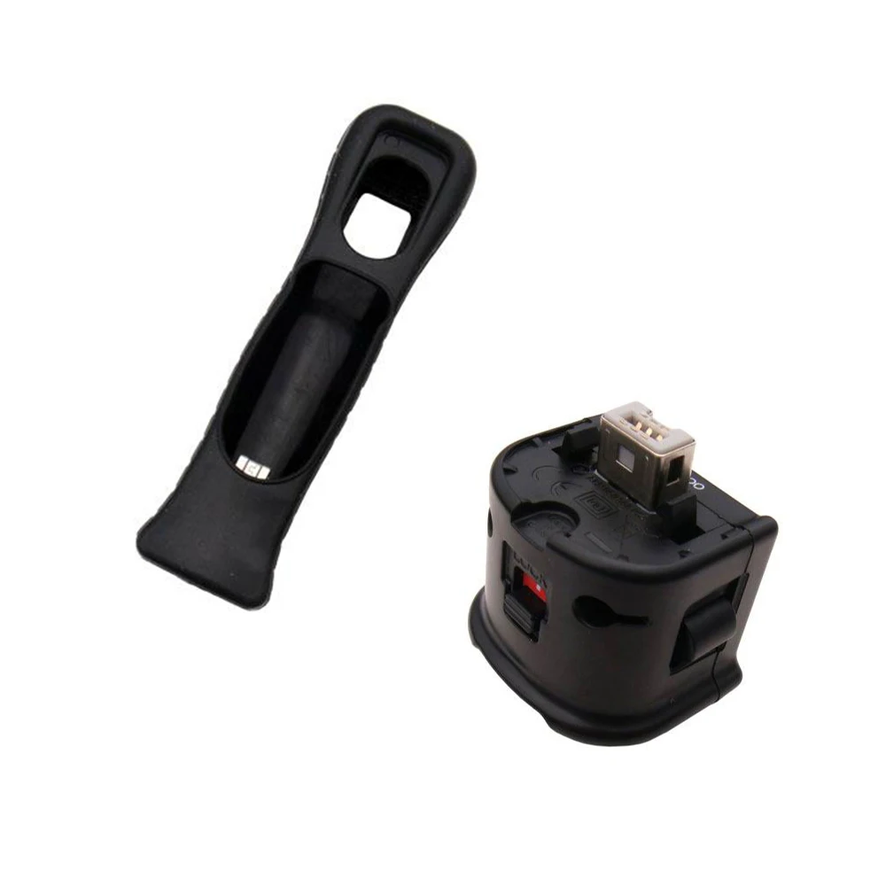 Ostent Motion Plus Adapter Sensor + Custodia In Silicone Per Nintendo Wii Remote Controller Motionplus Gamepad Joystick