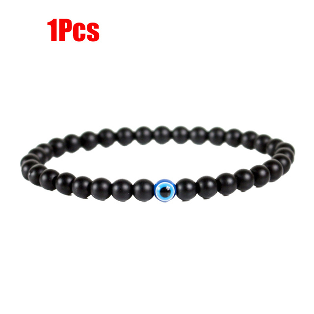 Turkish Lucky Evil Eye Bracelets Black Beaded Bracelet Men Women Handmade Lucky Jewelry Charm Bracelet Female Free Shipping