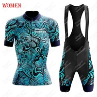 NEW Color Style Women Cycling Jerseys Sets MTB Cycling Clothing Breathable PRO Mountian Bicycle Clothes Bike Wear BOUYGUES 2