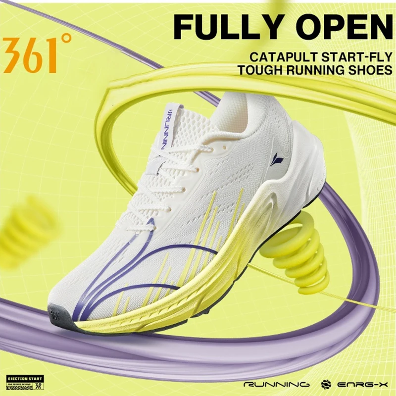 

361 Degrees FlyFlex Men Running Shoes Shock Absorption Non Slip Breathable Mesh Soft Professional Marathon Sneakers 672312206