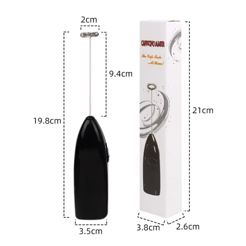 Electric Handheld Milk Frother and Foamer - Battery Operated Whisk for Perfectly Frothed Coffee