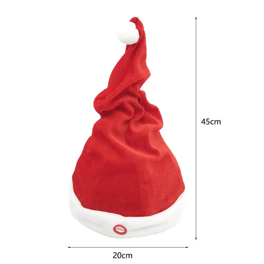 Electric Battery-Operated Funny Shaking Dancing Singing Santa Hat Xmas Party Prop christmas beanie hat