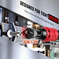 New 3/8 Inch Cordless Electric Wrench 90° Right Angle Ratchet Wrenches 12V Rechargeable Car Repair Tool with 2 Battery 7 Sockets 2