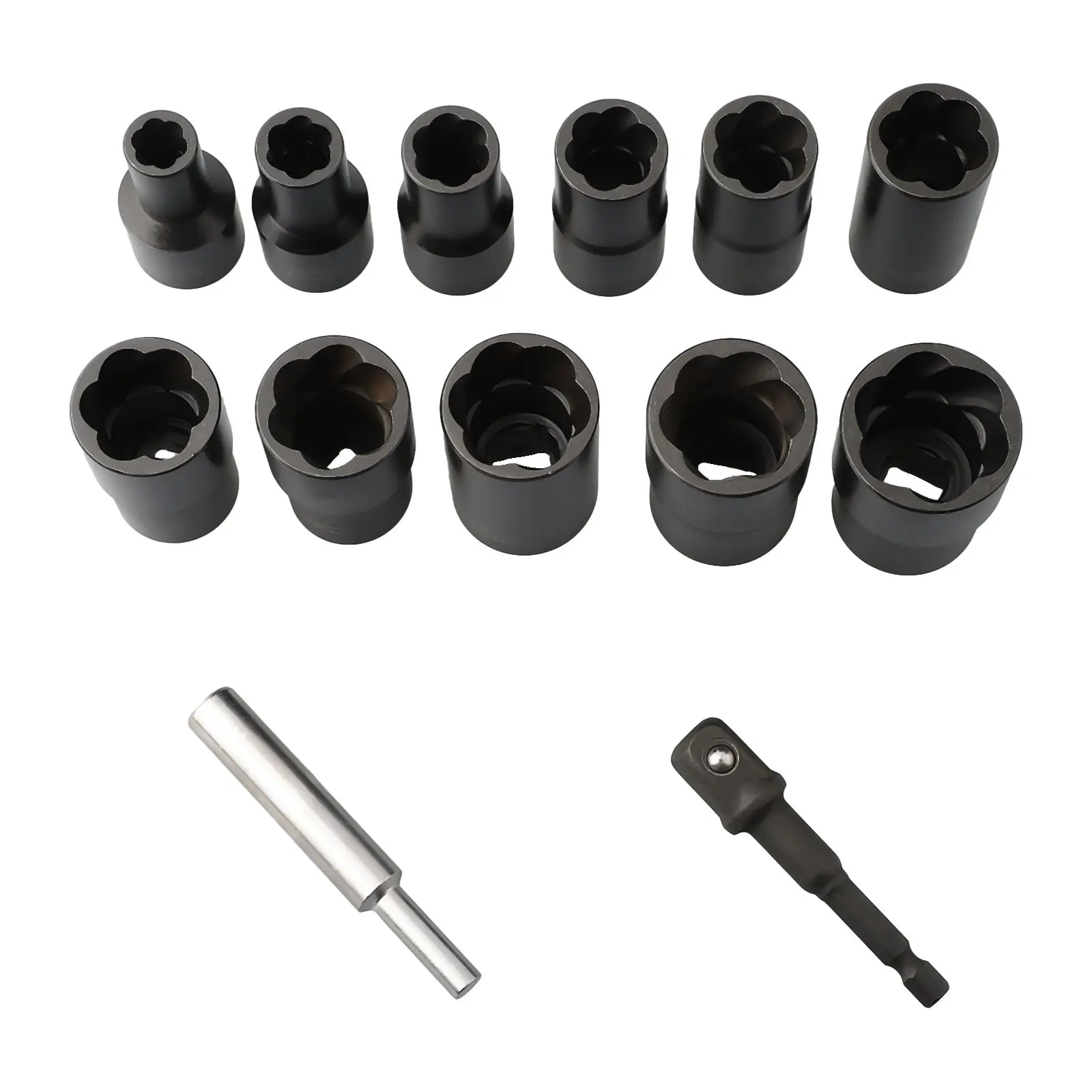 

Extraction Socket Set Black Cr Mo Different Types Of Wrenches Removing Damaged Bolts Nuts Multiple Specifications