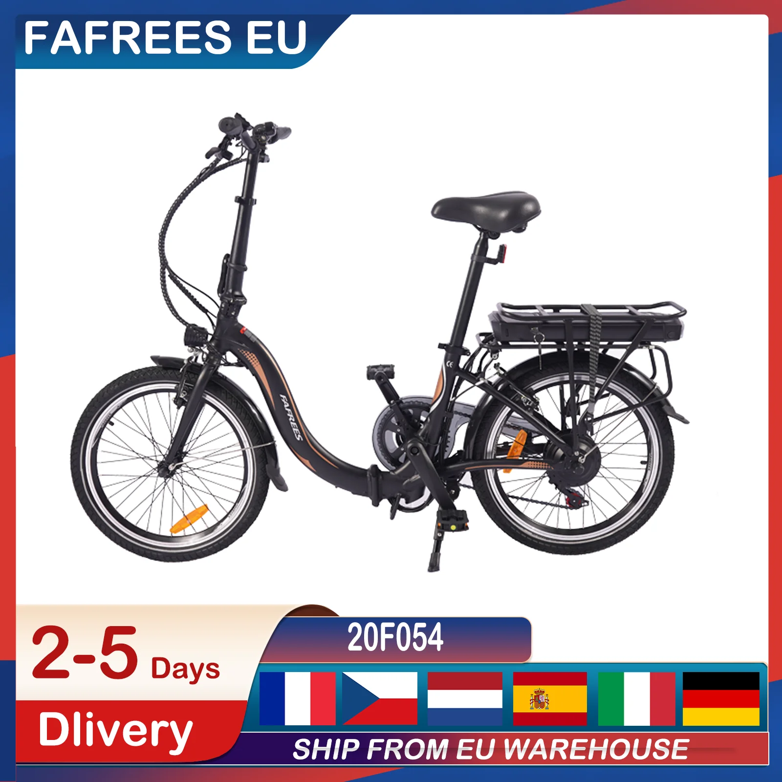 Fafrees 20f054 Folding Electric Bicycle 250w Mtb Mountain E Bike 10ah