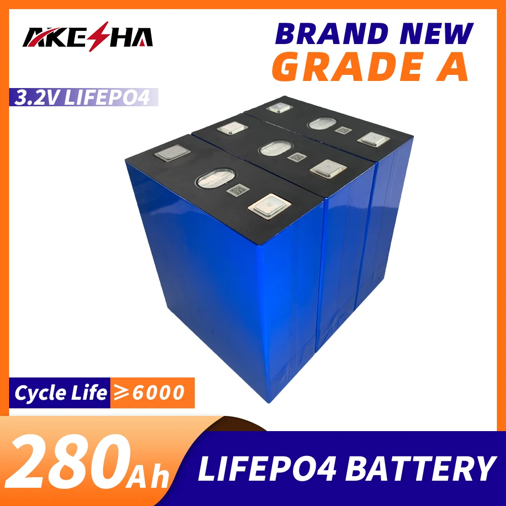 

Lifepo4 Battery 320AH 280AH 200AH LFP DIY Cells 3.2V 105AH Grade A Battery Pack Deep Cycles for 12V 24V 48V RV EV Golf Cart Boat