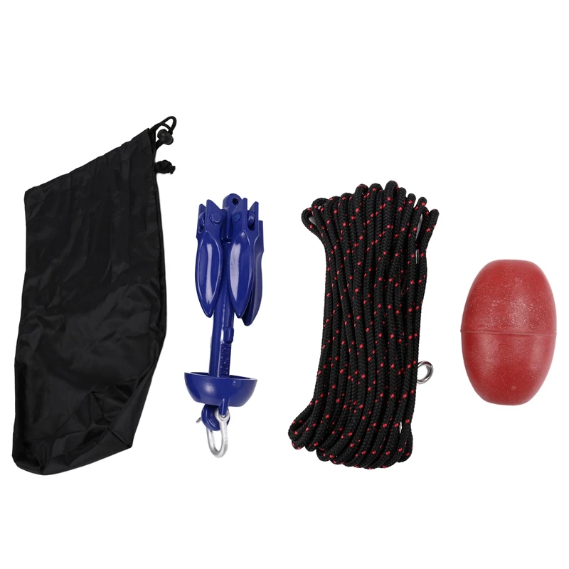 

Kayak Anchor Kits Portable Universal Folding Anchor Boat Marine Anchor Lightweight Small Watercraft Anchor