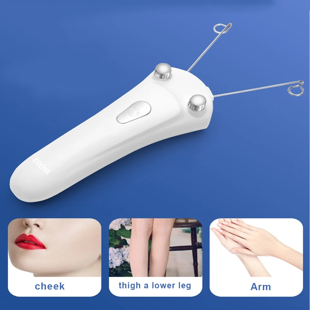 

Electric face puller Hair Remover Plucking Device Beauty Epilator Trimmer Facial Lip hair removal Cotton Threading Shaver Tool