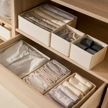 Scatola portaoggetti pieghevole per la casa, organizer per biancheria intima, per armadi e cassetti, organizer per vestiti, reggiseni, calzini e pantaloni.