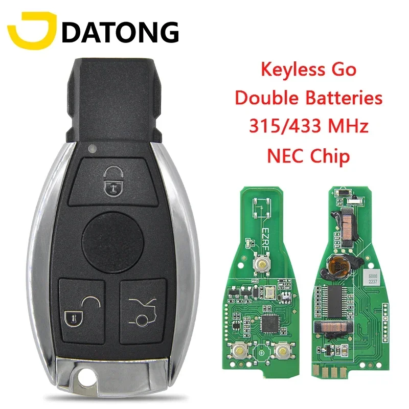 

Datong World Car Key For Mercedes Benz C E R S CL GL SL CLK SLK 2000+ NEC Chip BGA Type Keylss Go Replace Promixity Card 315/433