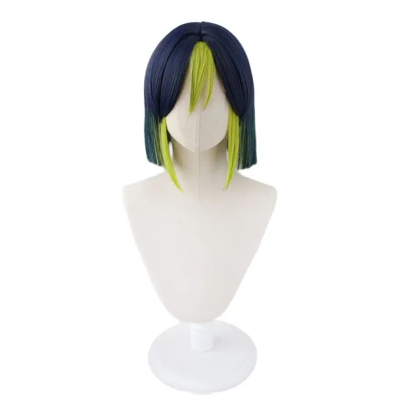 

Game Genshin Impact Sumeru Tighnari Cosplay Wig Tighnari 30cm Short Synthetic Hair Heat Resistant Halloween Party Wigs + Wig Cap