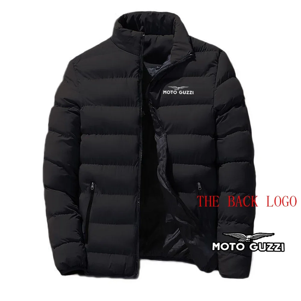 

Moto Guzzi 90 Motorcycle 2023 Autumn Winter Men's Light And Thin Short Stand Collar Padded Jacket Keep Warm Versatile Coat