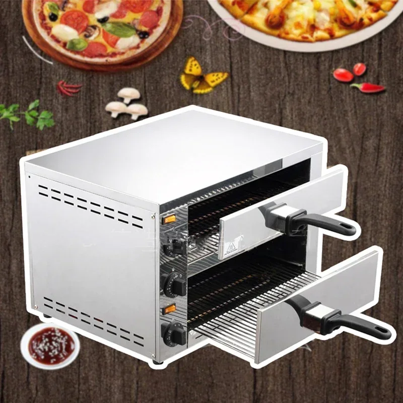 FP-03A New Electric Baking Oven Double Layer Whole Machine Stainless Steel 12 Inch Chicken Roll Bread Burger Machine 2