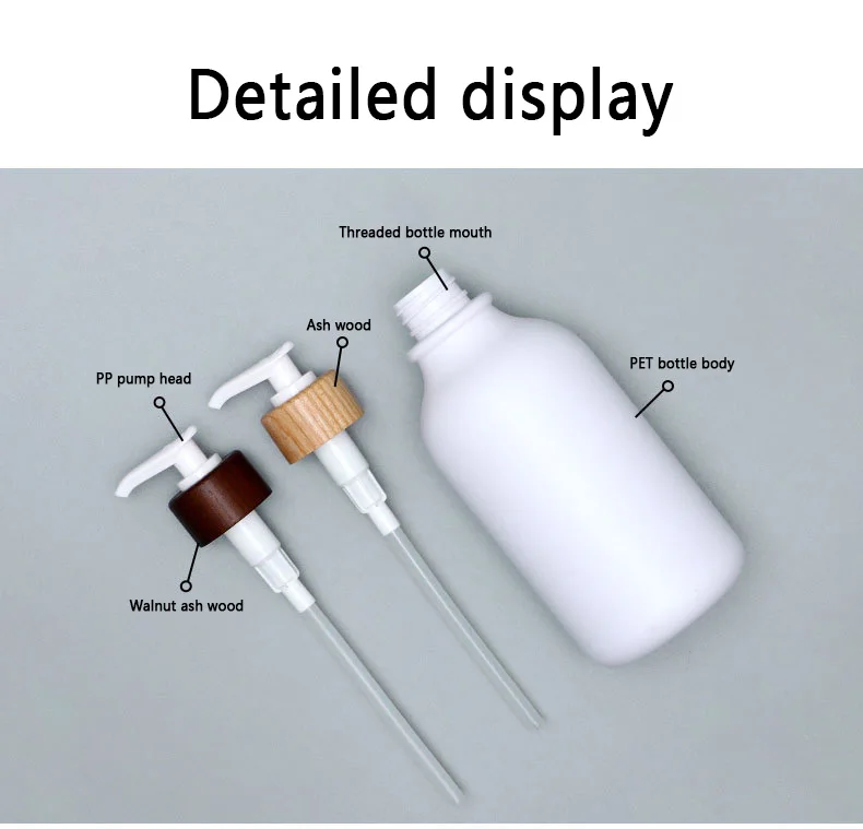 Description Picture 5 of item500ML PET Plastic Emulsion Dispensing Bottle Reusable Press Pump Portable Body Wash Shampoo Storage Bottles Bathroom Accessories