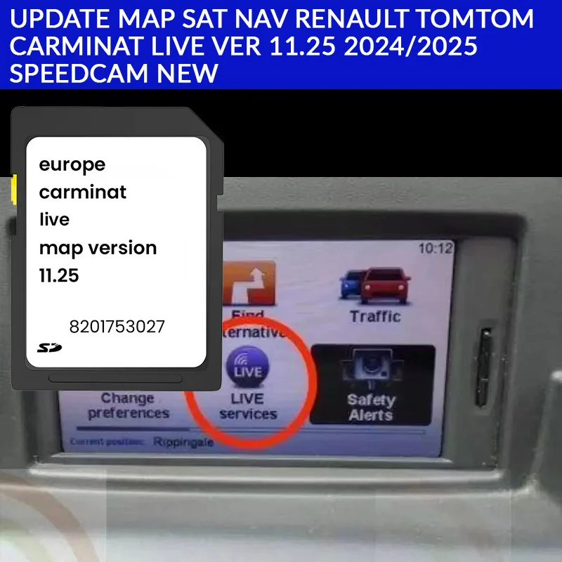 UPDATE MAP SAT NAV RENAULT CARMINAT LIVE ver 11.25 / SPEEDCAM NEW