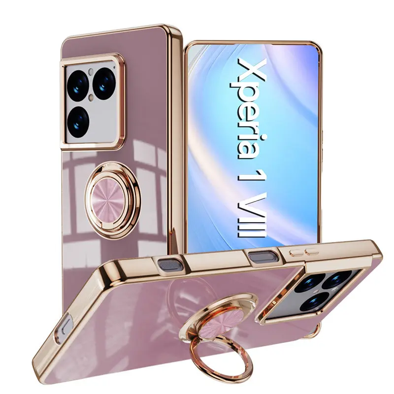 MagSafe Magnetic 360° Ring Electroplated Shockproof Phone Case with Soft Silicone Bumper