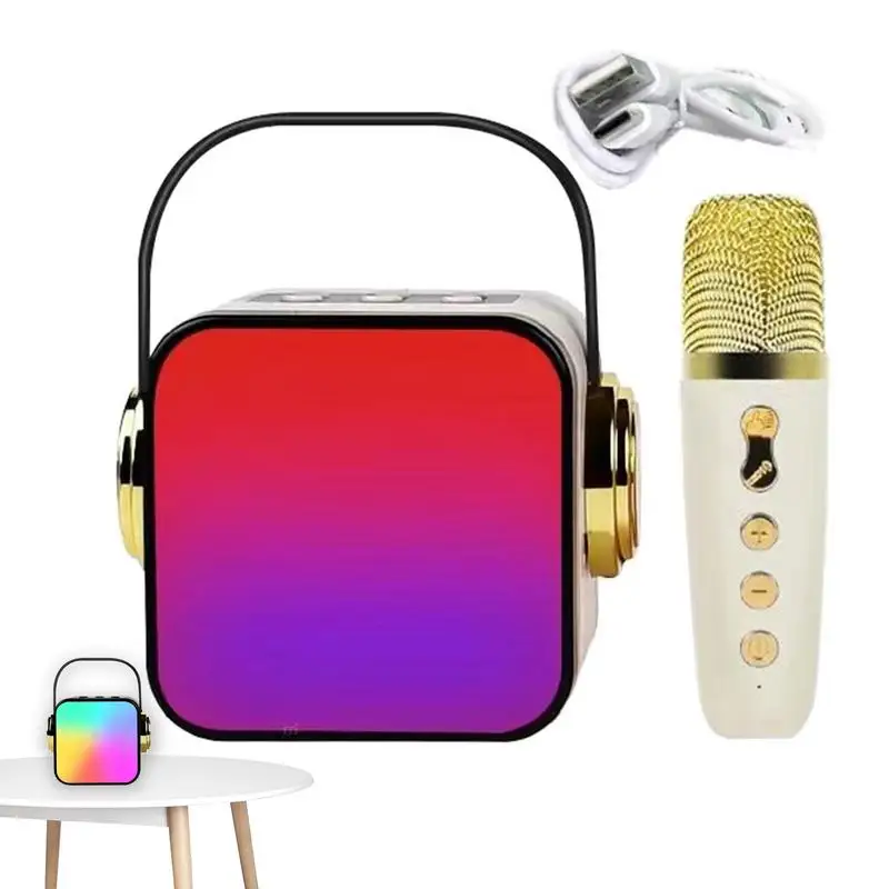 

Wireless Karaoke Machine Portable Wireless Singing Speaker & Karaoke Player Wireless Microphones With Party Lights Portable