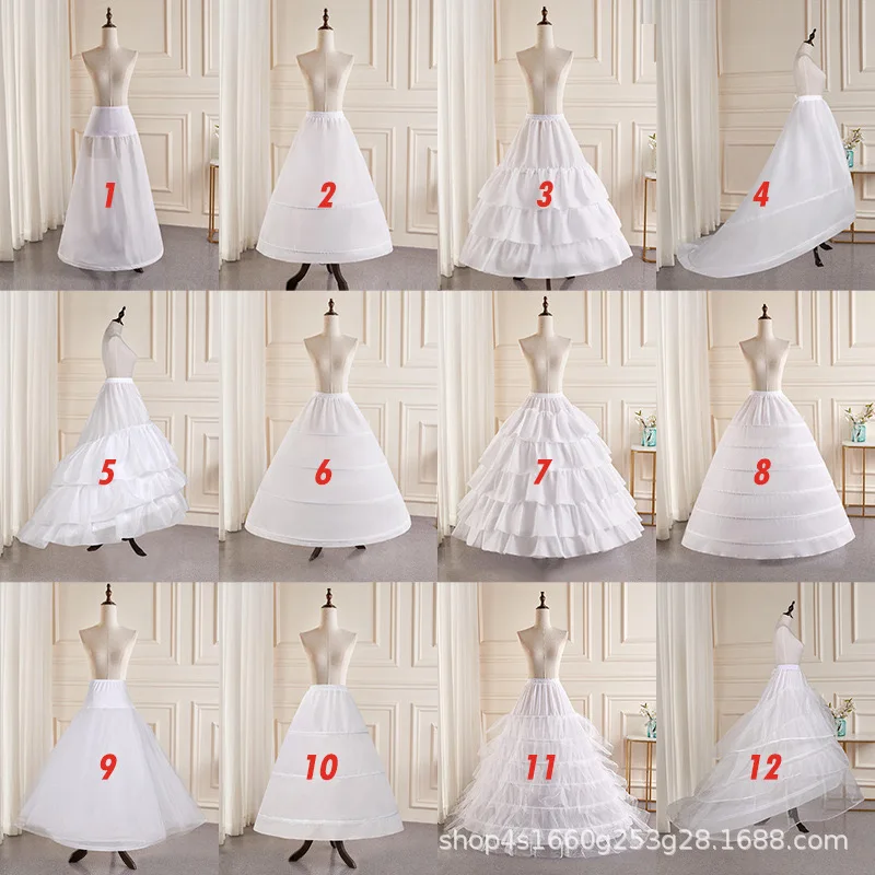Wedding Petticoat Crinoline Slip Bridal Underskirt Puffy 6 Hoops
