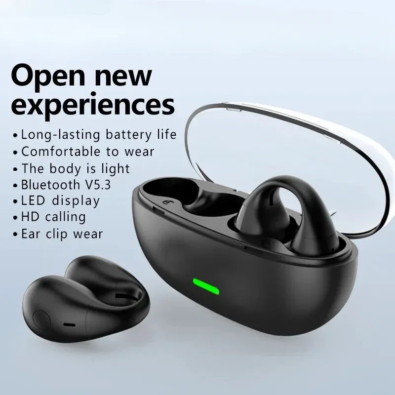 S22 Earclip Wireless Bluetooth Headset OWS Touch Light Mini High Quality Earplugs Anti Sweat HD Sound Stereo Universal Headset 5
