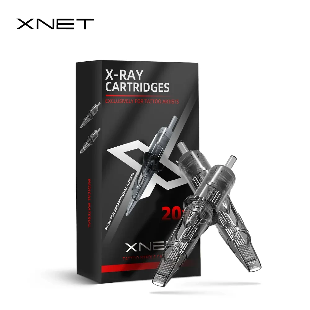 XNET X-RAY Tattoo Needle Cartridge Round Magnum RM Disposable Sterilized Safety Tattoo Needles 20pcs for Rotary Tattoo Machine