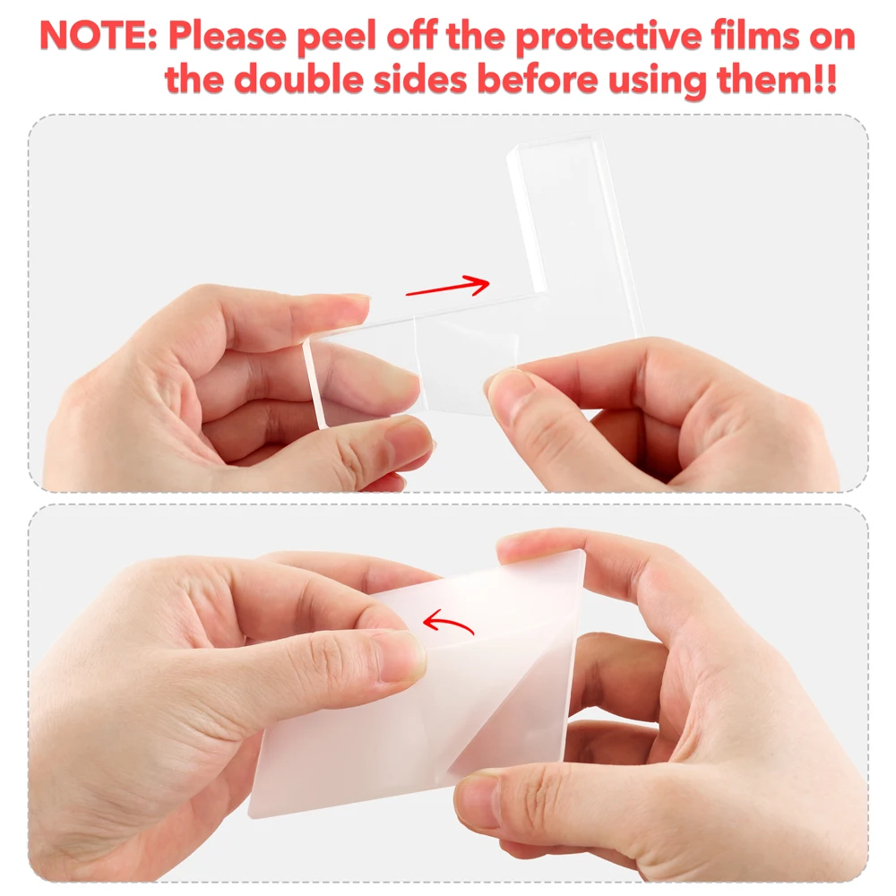 Small Clear Acrylic Stamp Positioner Kit Wood Stamp Positioning Tool L-shape 2pcs/set for DIY Stamping Inking Card Project