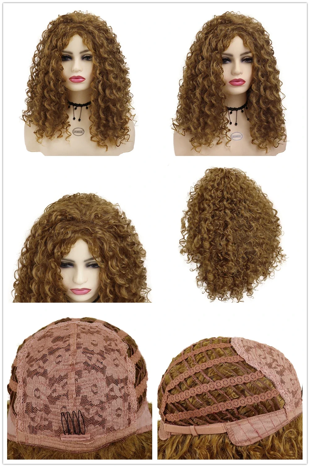 Synthetic Ginger Color Wig Long Curly Wigs for Women Soft Thick Wig Deep Wave Afro Female Hair Costume Party synthetic wig