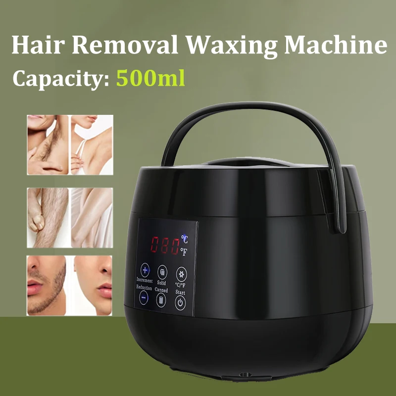 500ml Wax Heater Machine for Hair Removal Wax-melt Depilatory Epilator Machine Waxing Kit Paraffin Heater Wax Warmer