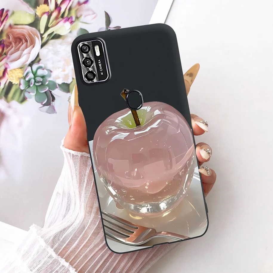 Floral Soft Black Silicone Bumper Phone Cover
