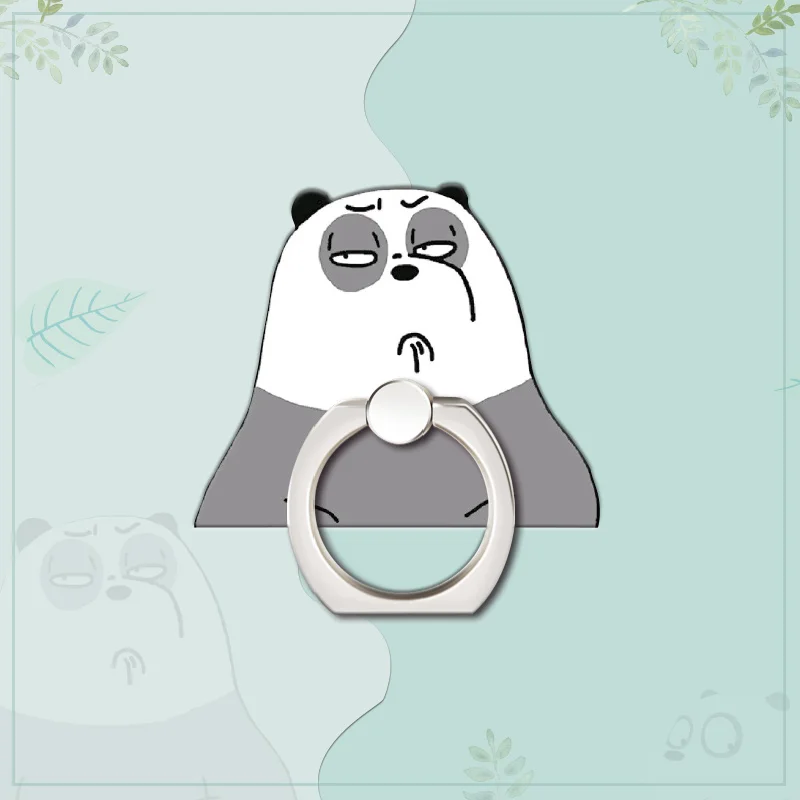 Universal Stent Mobile Phone Holder Finger Ring stand Cute panda lazy bracket For iphone13promax Xiaomi Huawei iphone holder for car Holders & Stands