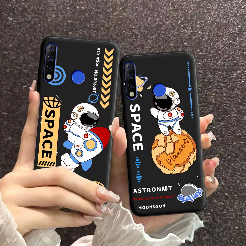Per Tecno Camon 12 Pro Custodia Camon 15 Air Cartoon Custodia Morbida In Silicone Tpu Astronauta Per Techno Camon 12/15 Cover Posteriore Carina