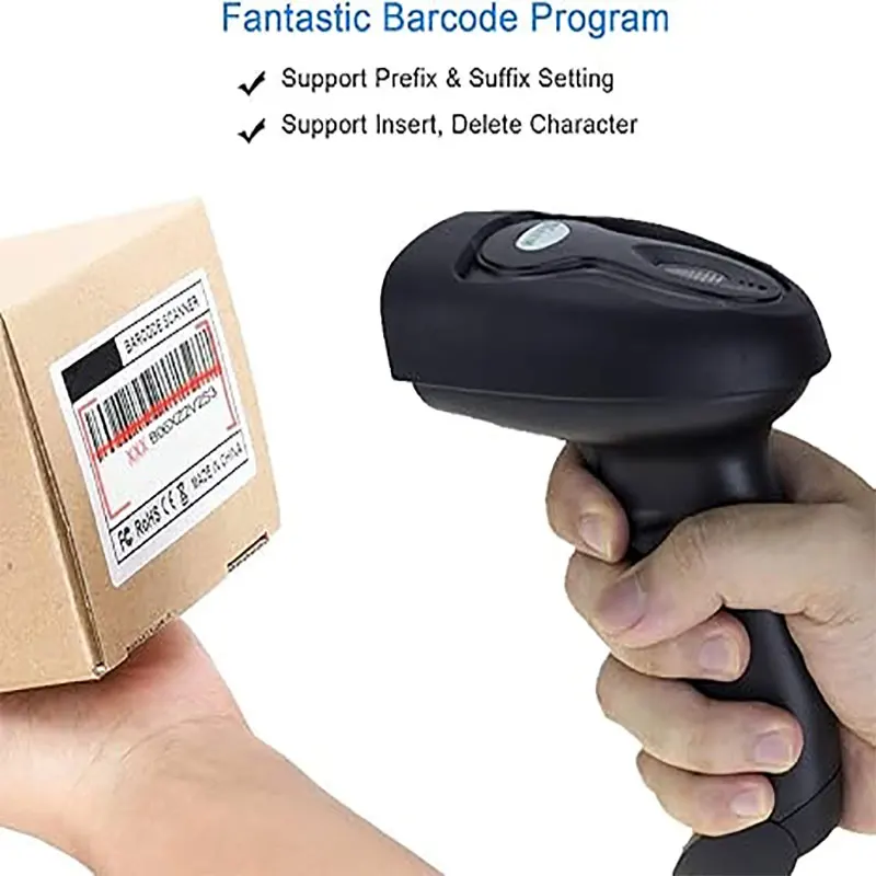NETUM Wireless Barcode Scanner 2.4G Wireless 1D Laser Barcode Scanner Handheld Reader for Computer IOS Android IPAD