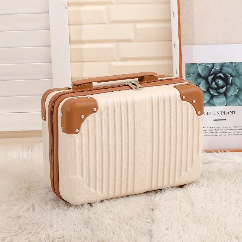 14 Inch Korean Version Makeup Case Portable Suitcase Vintage Gift