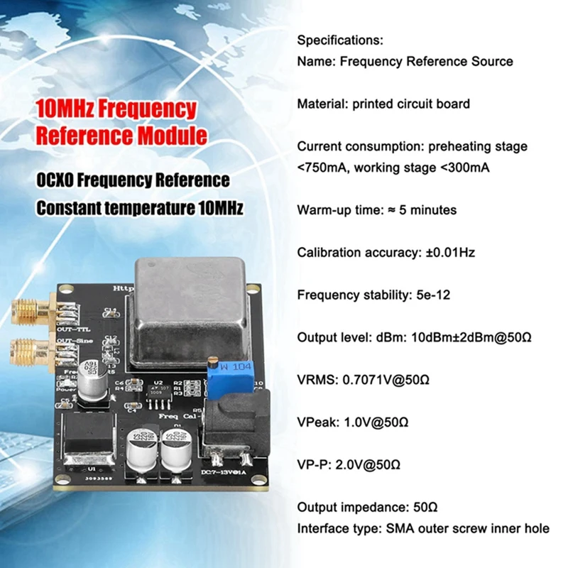 10Mhz OCXO Frequency Reference Module Low Phase Noise For Sound Decoder Frequency Meter 3