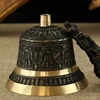 Black Brass Handicraft Large Engraved Hand Bell Loud and Clear Sound for School Meditation Church Bronze Bell Creative Gift 3