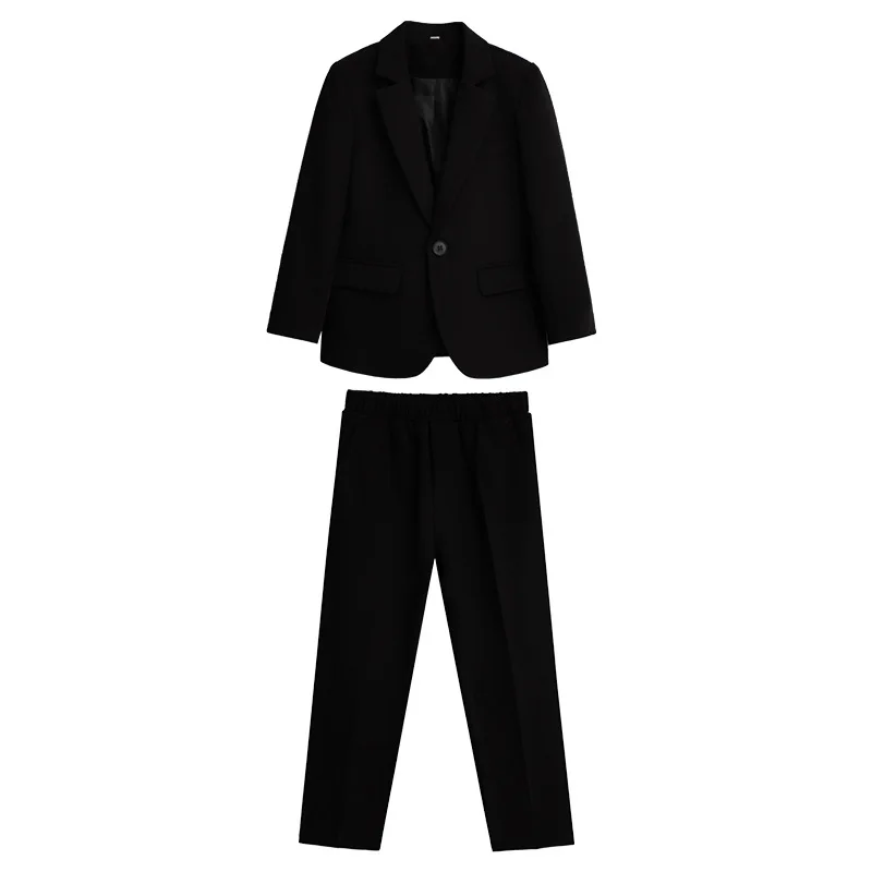 Boys Suit Set Kids Solid Blazer Jacket Pants Suits Boys Tuxedo Formal Dress Clothes Sets