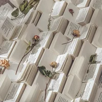 Journamm 100pcs/pack Dictionary Library Materials Mini Book DIY Scrapbooking Making Journaling Project DIY Vintage Decor Paper 1