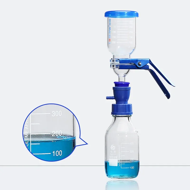 Solvent Filtration Apparatus Set 500mL Glass Sand Core Vacuum Filter Unit Device Filter Cup 300mL GL45 Screw Receive Bottle 0.5L
