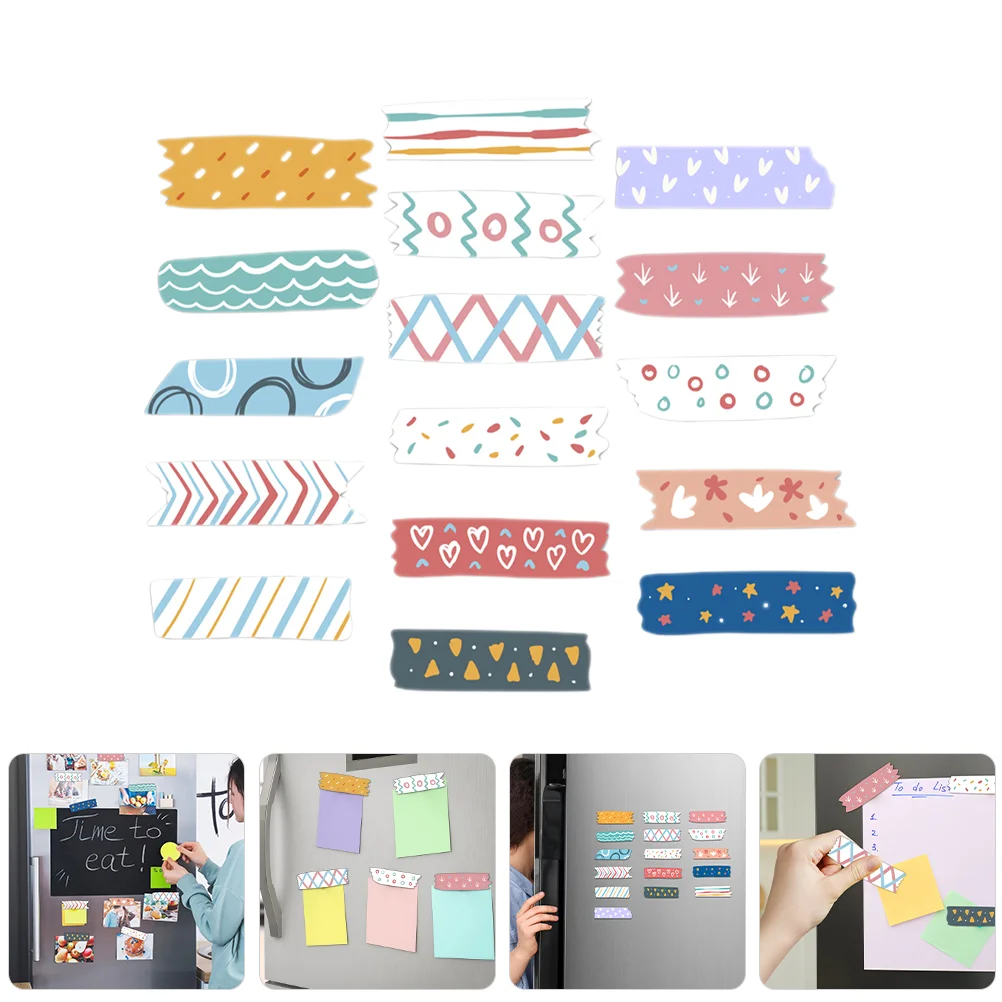 

16 Pcs Refrigerator Magnet Sticker Magnets Decorative Fridge Delicate Locker Home Pvc Kitchen Office