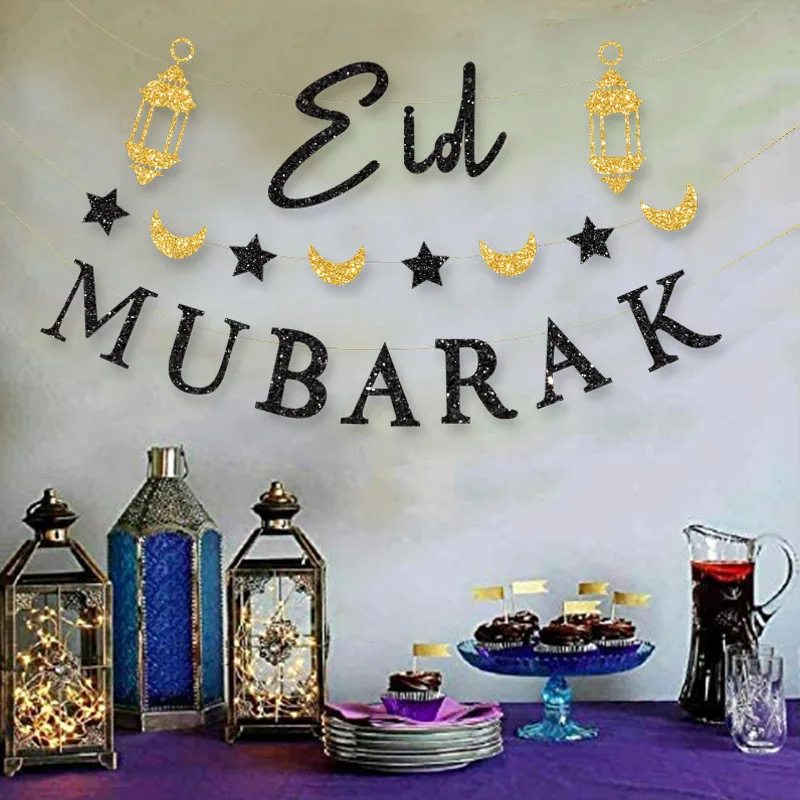 

Рамадан EID вечерние декоративный флаг Рамадан Mubarak бумажный баннер