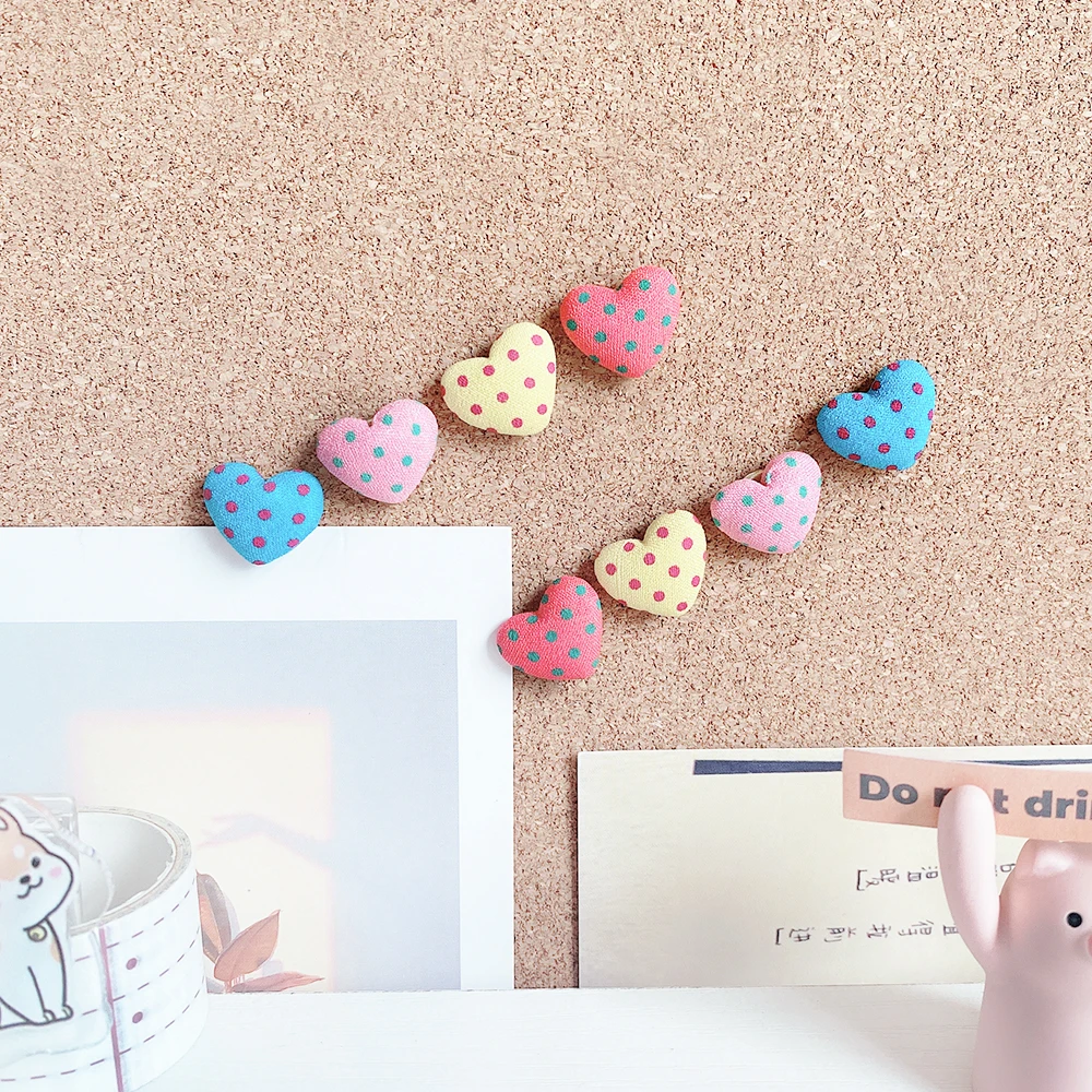 30 pcs heart shape Push Pin Cute Decorative Thumbtacks Photo Memo Note Drawing Pins Multi-Functional Pushpin Tool Cork Board
