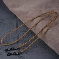 Lunettes en cuir pour hommes et femmes, 1 pièce, chaîne en corde tissée, à lacets, pour Sports de plein air, antidérapantes, accessoire ﻿ (11 couleurs au choix) 4