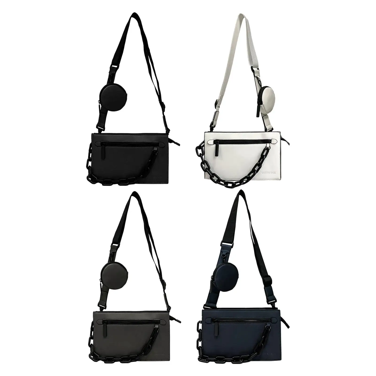 Man Bags Crossbody PU Leather Lightweight with Multiple Pockets Small Satchel