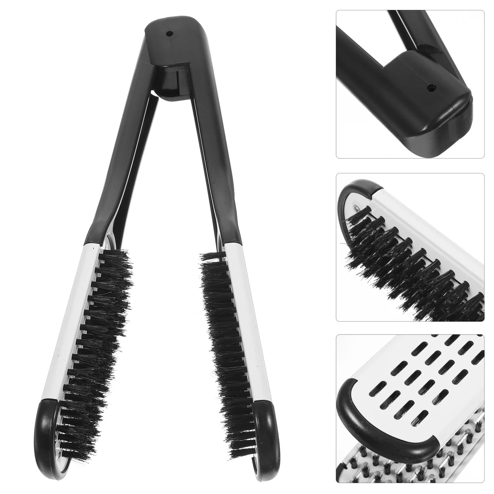 

Double Sided Brush Hair Claw Clips Straight Styling Comb Straightening Tool Bristle Hairdressing Barrettes