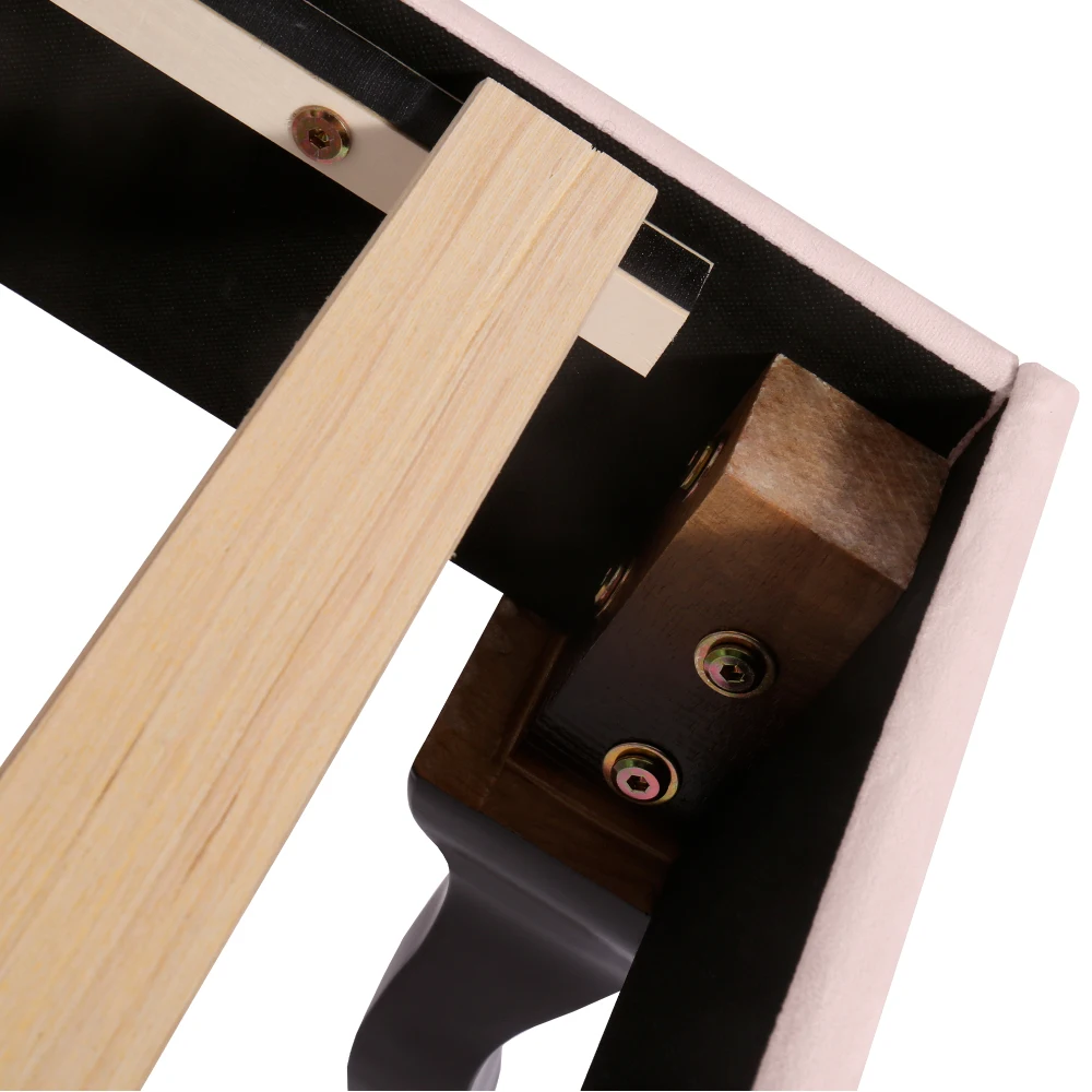 Luxuriöses Samt-Polsterbett 140 x 200 cm – höhenverstellbares Kopfteil mit Lattenrost, einfache Montage, ergonomisches Bett für Erwachsene – Detail 26